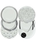 Porcelain dishes with platinum set of 20 pieces