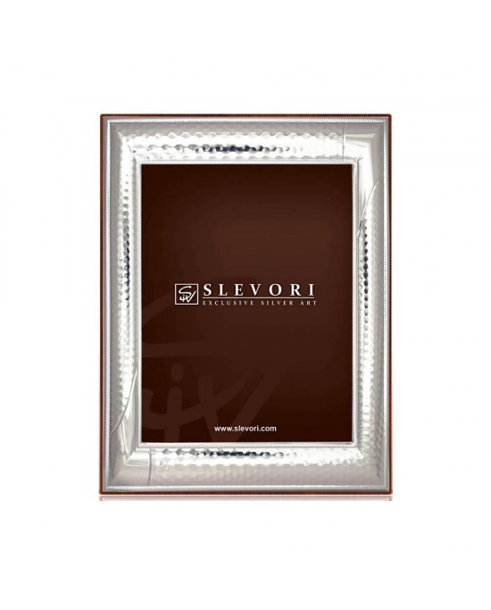 Silver classic frame with forged details